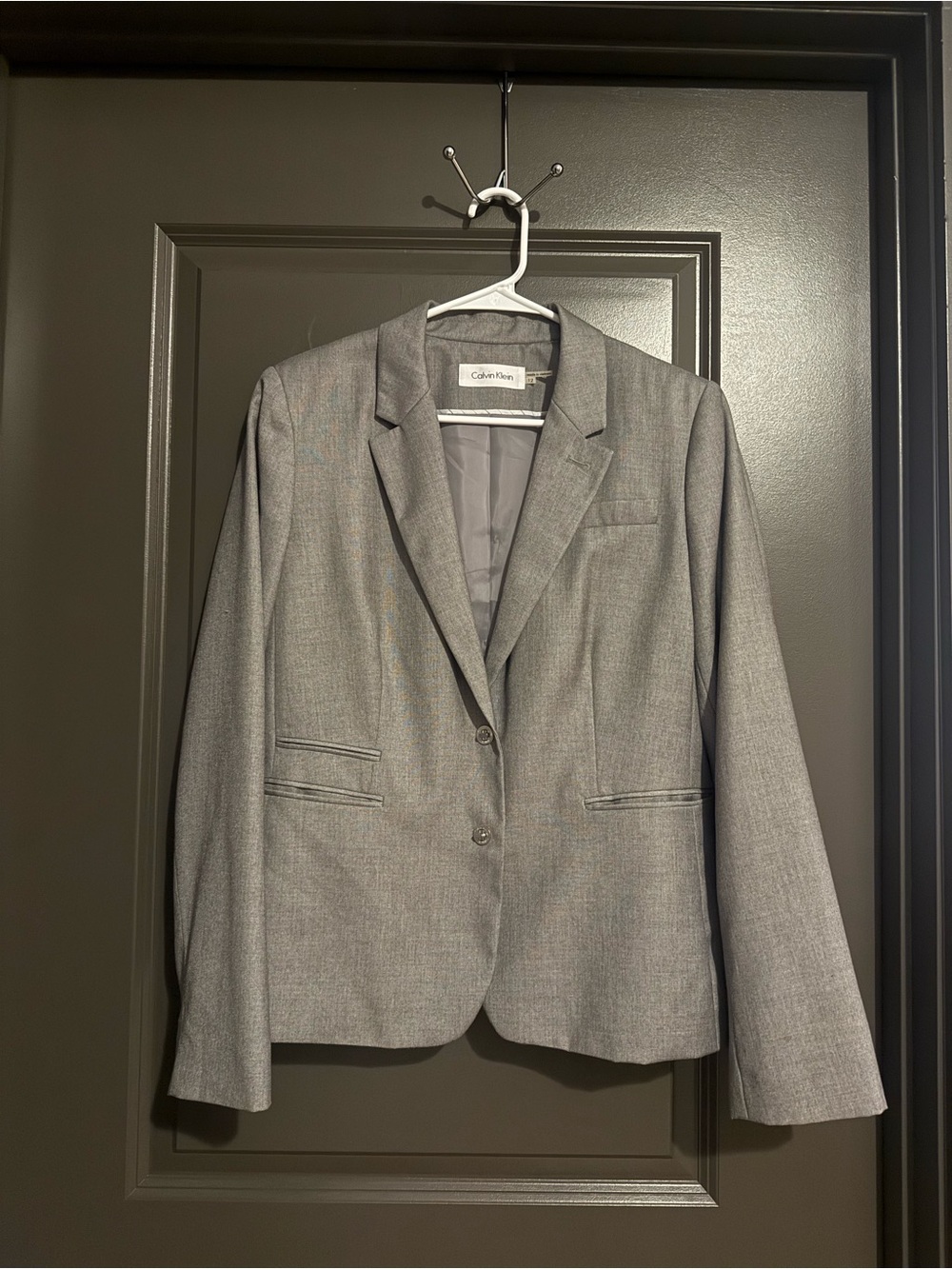 Calvin Klein Women's Gray Tailored Blazer